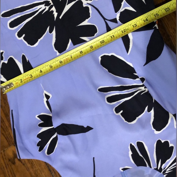JCREW Lilac Navy Large Floral Sleeveless Round Neck Fit & Flare Dress Sz 6 NWT - Picture 10 of 13